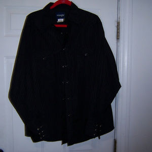 WRANGLER WESTERN SHIRT PEARL SNAPS XL BLACK
